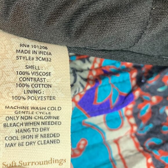 Soft Surroundings Colorful Boho Quilted Jacket Women's Sz SP Petite Art to Wear - Picture 8 of 8